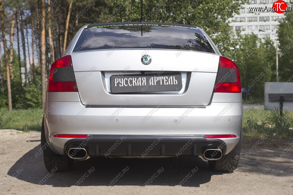 3 369 р. Диффузор заднего бампера RA  Skoda Octavia  A5 (2008-2013) лифтбэк рестайлинг, рестайлинг универсал (Поверхность шагрень)  с доставкой в г. Санкт‑Петербург