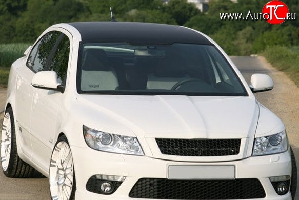 869 р. Реснички на фары M-VRS Skoda Octavia A5 рестайлинг универсал (2008-2013) (Неокрашенные)  с доставкой в г. Санкт‑Петербург