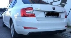 6 199 р. Накладка на задний бампер Rieger Style Skoda Octavia A7 дорестайлинг универсал (2012-2017) (Неокрашенная)  с доставкой в г. Санкт‑Петербург. Увеличить фотографию 6