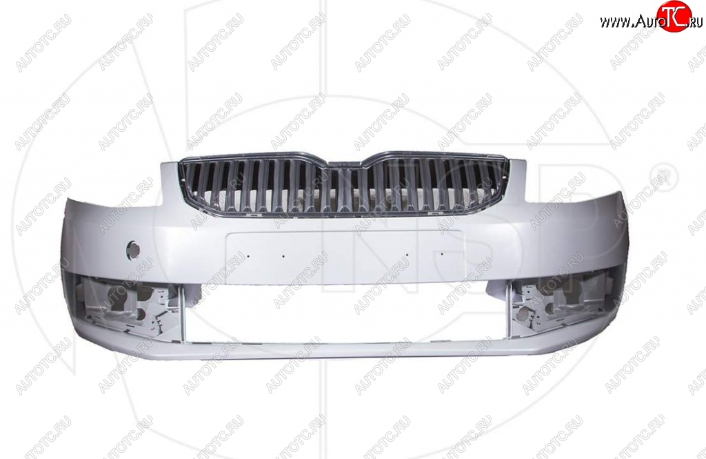 7 549 р. Передний бампер NSP (с решеткой радиатора) Skoda Octavia A7 дорестайлинг лифтбэк (2012-2017) (Неокрашенный)  с доставкой в г. Санкт‑Петербург