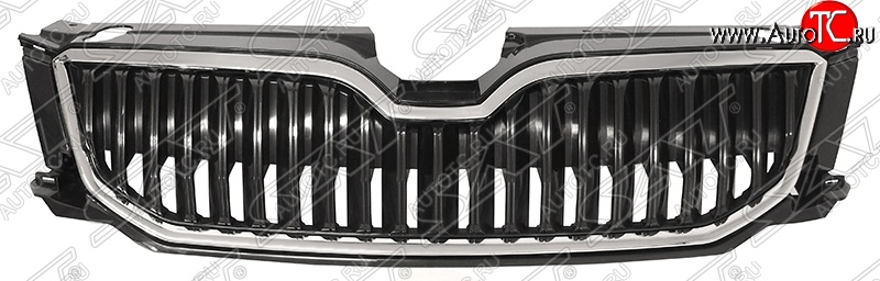 4 599 р. Решётка радиатора SAT  Skoda Octavia  A7 (2012-2017) дорестайлинг лифтбэк, дорестайлинг универсал (Неокрашенная)  с доставкой в г. Санкт‑Петербург