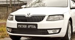 639 р. Реснички на фары RA  Skoda Octavia  A7 (2012-2017) дорестайлинг лифтбэк, дорестайлинг универсал (Неокрашенные)  с доставкой в г. Санкт‑Петербург. Увеличить фотографию 3