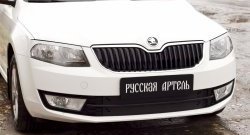 639 р. Реснички на фары RA  Skoda Octavia  A7 (2012-2017) дорестайлинг лифтбэк, дорестайлинг универсал (Неокрашенные)  с доставкой в г. Санкт‑Петербург. Увеличить фотографию 5