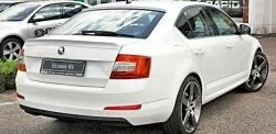 2 949 р. Лип спойлер CT Skoda Octavia A7 дорестайлинг лифтбэк (2012-2017) (Неокрашенный)  с доставкой в г. Санкт‑Петербург. Увеличить фотографию 2