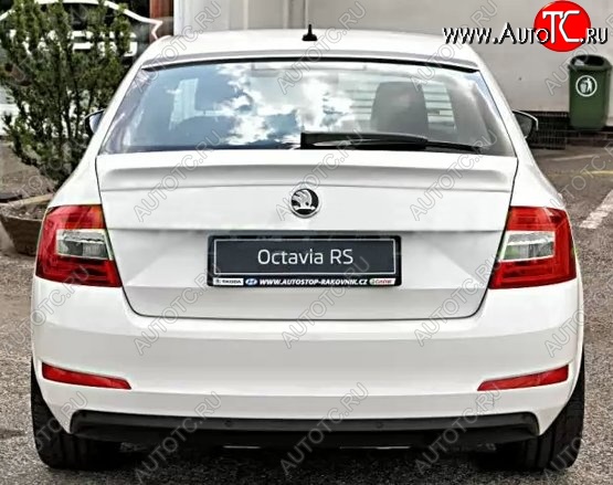 2 949 р. Лип спойлер CT Skoda Octavia A7 дорестайлинг лифтбэк (2012-2017) (Неокрашенный)  с доставкой в г. Санкт‑Петербург