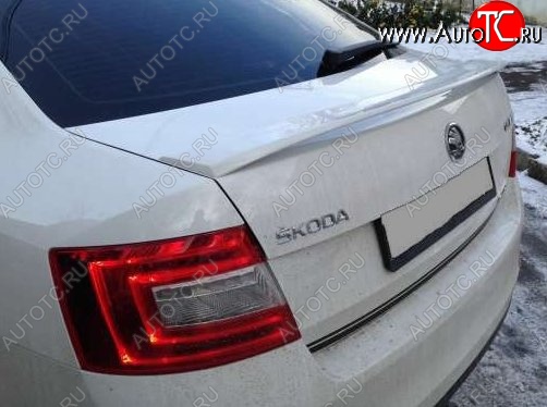 3 699 р. Лип спойлер RS Style Skoda Octavia A7 дорестайлинг лифтбэк (2012-2017) (Неокрашенный)  с доставкой в г. Санкт‑Петербург