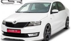 5 999 р. Накладка на передний бампер CSR style Skoda Rapid NH3 дорестайлинг лифтбэк (2012-2017) (Неокрашенная)  с доставкой в г. Санкт‑Петербург. Увеличить фотографию 2