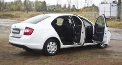 2 149 р. Накладки на порожки автомобиля RA Skoda Rapid NH3 дорестайлинг лифтбэк (2012-2017) (Комплект (передние+задние))  с доставкой в г. Санкт‑Петербург. Увеличить фотографию 4