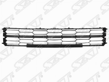 Решетка в передний бампер SAT Skoda Superb (B6) 3T лифтбэк рестайлинг (2013-2015)  (черная)