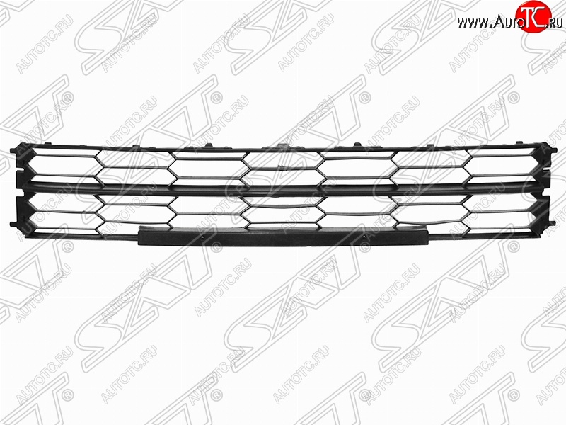 1 439 р. Решетка в передний бампер SAT Skoda Superb (B6) 3T лифтбэк рестайлинг (2013-2015) (черная)  с доставкой в г. Санкт‑Петербург