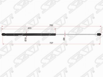 759 р. Газовый упор капота SAT  Skoda Superb ( B6 (3T),  B6 (3T5),  (B6) 3T,  B8 (3V),  B8 (3V5)) (2008-2024) лифтбэк дорестайлинг, универсал доресталийнг, лифтбэк рестайлинг, универсал рестайлинг, лифтбэк дорестайлинг, универсал дорестайлинг, лифтбэк рестайлинг, универсал рестайлинг  с доставкой в г. Санкт‑Петербург. Увеличить фотографию 1