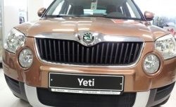 1 469 р. Сетка на бампер Russtal (черная) Skoda Yeti (2009-2013)  с доставкой в г. Санкт‑Петербург. Увеличить фотографию 1