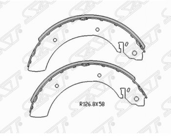 Комплект задних тормозных колодок SAT SSANGYONG Rexton Y200 (2001-2006)