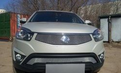 1 539 р. Нижняя сетка на бампер Russtal (хром) SSANGYONG Actyon рестайлинг (2013-2021)  с доставкой в г. Санкт‑Петербург. Увеличить фотографию 1