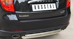 15 999 р. Защита заднего бампера (Ø63 и 42 мм, нержавейка) Russtal SSANGYONG Actyon дорестайлинг (2010-2013)  с доставкой в г. Санкт‑Петербург. Увеличить фотографию 2