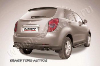 4 299 р. Уголки d57  SSANGYONG Actyon (2010-2013) дорестайлинг (Цвет: серебристый)  с доставкой в г. Санкт‑Петербург. Увеличить фотографию 1