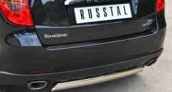 16 849 р. Защита заднего бампера (Ø75x42 мм, нержавейка) Russtal SSANGYONG Actyon дорестайлинг (2010-2013)  с доставкой в г. Санкт‑Петербург. Увеличить фотографию 2