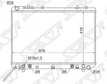 Радиатор двигателя SAT SSANGYONG Korando 2 (1996-2006)