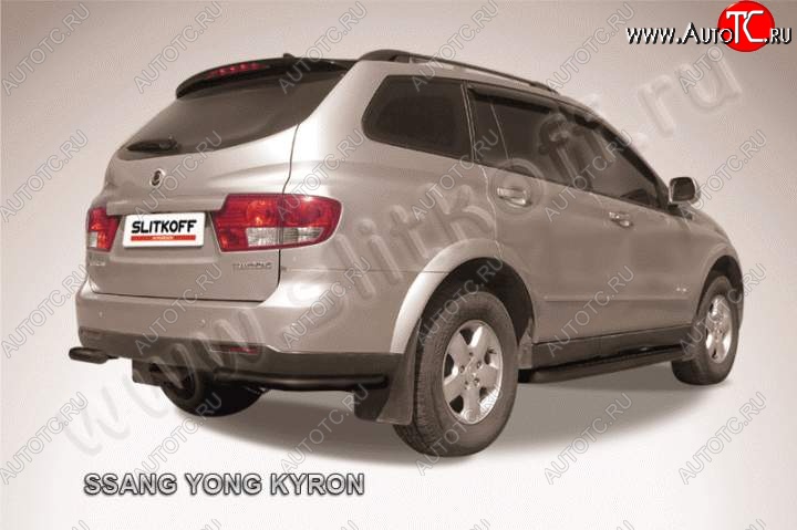 4 649 р. Уголки d57  SSANGYONG Kyron (2005-2007) дорестайлинг (Цвет: серебристый)  с доставкой в г. Санкт‑Петербург