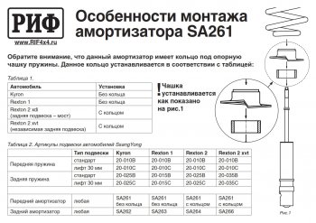 6 549 р. Амортизатор передний усиленный (штатный и лифт 0-30 мм, масляный) РИФ  SSANGYONG Kyron - Rexton ( Y200,  Y250,  Y290,  Y400)  с доставкой в г. Санкт‑Петербург. Увеличить фотографию 3