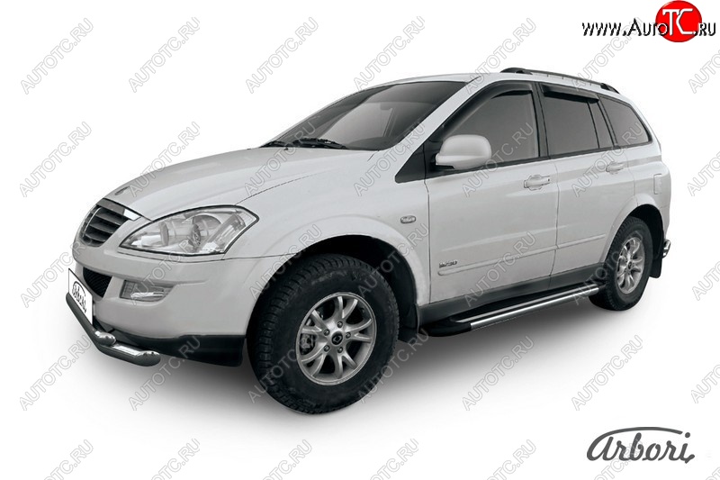 12 509 р. Порожки для ног Arbori Luxe Black SSANGYONG Kyron рестайлинг (2007-2016)  с доставкой в г. Санкт‑Петербург