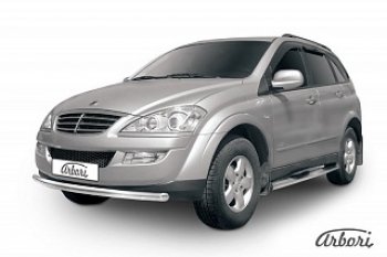 11 609 р. Защита переднего бампера Arbori SSANGYONG Kyron рестайлинг (2007-2016)  с доставкой в г. Санкт‑Петербург. Увеличить фотографию 1