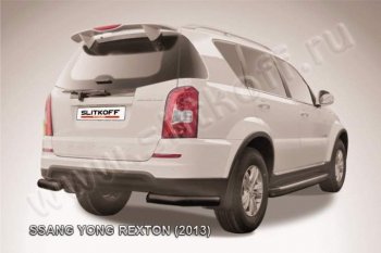 6 299 р. Уголки d76  SSANGYONG Rexton  Y290 (2012-2017) 2-ой рестайлинг (Цвет: серебристый)  с доставкой в г. Санкт‑Петербург. Увеличить фотографию 1