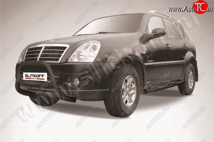 16 549 р. Кенгурятник d57 низкий SSANGYONG Rexton Y250 (2006-2012) (Цвет: серебристый)  с доставкой в г. Санкт‑Петербург