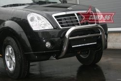 Защита переднего бампера Souz-96 (d76) SSANGYONG Rexton Y250 1-ый рестайлинг (2006-2012)