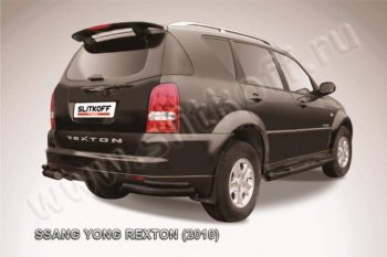 6 999 р. Уголки d76+d42 двойные  SSANGYONG Rexton  Y250 (2006-2012) 1-ый рестайлинг (Цвет: серебристый)  с доставкой в г. Санкт‑Петербург. Увеличить фотографию 1