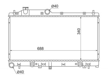 5 899 р. Радиатор двигателя SAT  Subaru Exiga, Forester (SJ), Impreza (GE,  GH,  GJ), Legacy (BL/B13,  BL,B13), Outback (BP), XV (GP/G33)  с доставкой в г. Санкт‑Петербург. Увеличить фотографию 1
