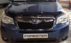 2 499 р. Дефлектор капота NovLine-Autofamily Subaru Forester SJ дорестайлинг (2012-2016)  с доставкой в г. Санкт‑Петербург. Увеличить фотографию 1