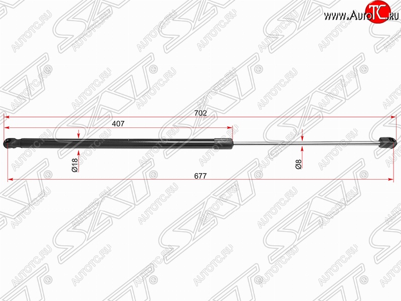 1 129 р. Газовый упор капота SAT  Subaru Forester  SJ (2012-2019) дорестайлинг, рестайлинг  с доставкой в г. Санкт‑Петербург