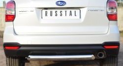 15 399 р. Одинарная защита заднего бампера из трубы диаметром 76 мм Russtal Subaru Forester SJ дорестайлинг (2012-2016)  с доставкой в г. Санкт‑Петербург. Увеличить фотографию 1