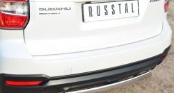 14 999 р. Защита заднего бампера (Ø75x42 мм, нержавейка) Russtal Subaru Forester SJ дорестайлинг (2012-2016)  с доставкой в г. Санкт‑Петербург. Увеличить фотографию 2