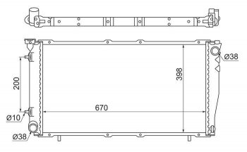 8 799 р. Радиатор двигателя SAT Subaru Forester SF дорестайлинг (1997-2000)  с доставкой в г. Санкт‑Петербург. Увеличить фотографию 1