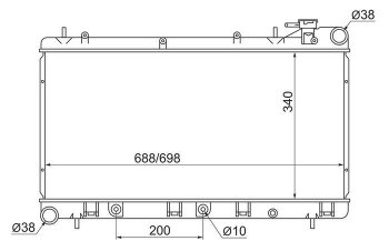 Радиатор двигателя SAT  Forester  SF, Impreza  GC