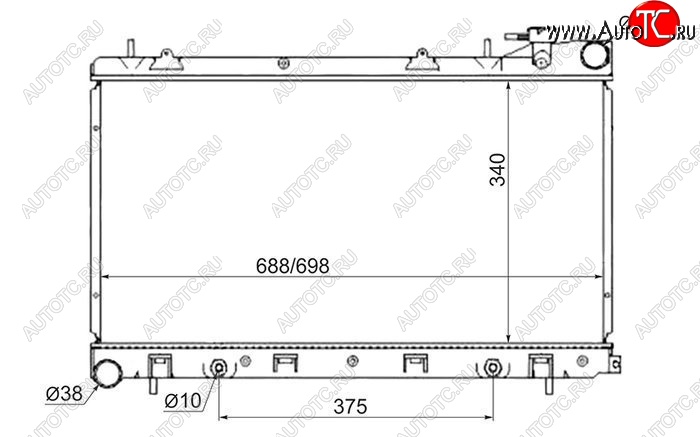 6 549 р. Радиатор двигателя SAT (пластинчатый)  Subaru Forester ( SF,  SG,  SH) - Impreza ( GD,  GG)  с доставкой в г. Санкт‑Петербург