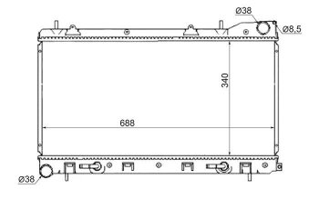 6 849 р. Радиатор двигателя SAT Subaru Forester SF дорестайлинг (1997-2000)  с доставкой в г. Санкт‑Петербург. Увеличить фотографию 1