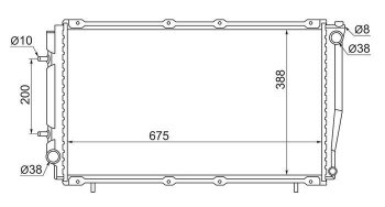 Радиатор двигателя SAT  Forester  SF, Impreza  GC, Legacy  BD/B11