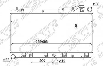 Радиатор двигателя SAT Subaru Forester SF рестайлинг (2000-2002)