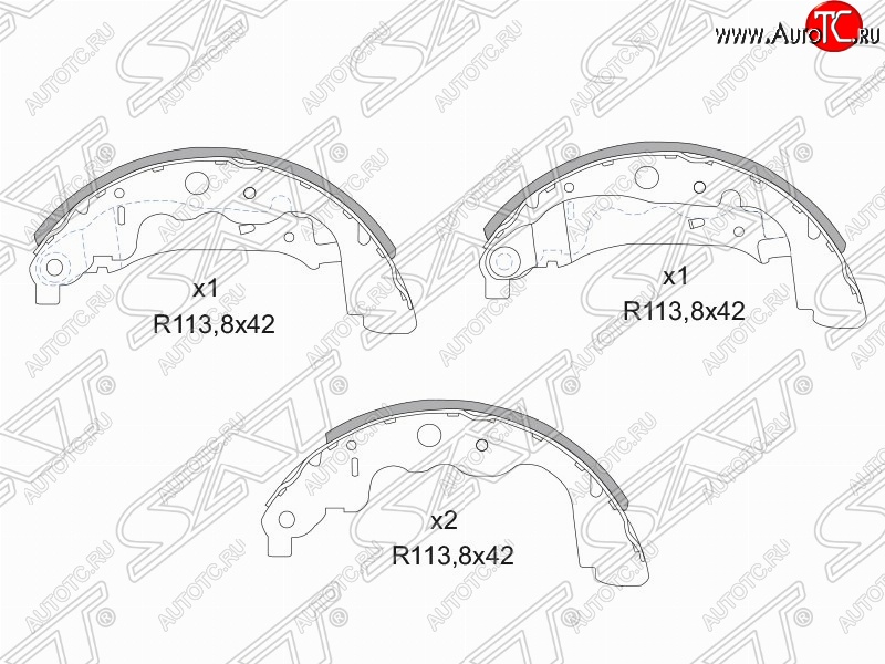 1 279 р. Колодки тормозные задние SAT Subaru Impreza GD седан дорестайлинг (2000-2002)  с доставкой в г. Санкт‑Петербург