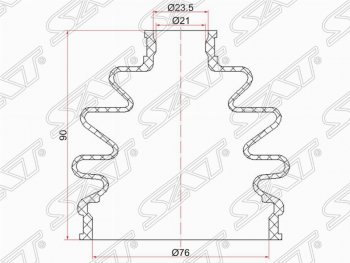 369 р. Пыльник ШРУСа (наружный) SAT  Subaru Forester (SF,  SG,  SH), Impreza (GD,  GG)  с доставкой в г. Санкт‑Петербург. Увеличить фотографию 1