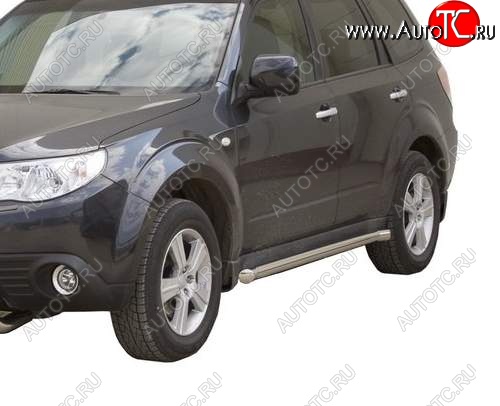 26 999 р. Защита порогов ТехноСфера (Техно Сфера) (нержавейка, 63.5 mm)  Subaru Forester  SH (2008-2013)  с доставкой в г. Санкт‑Петербург