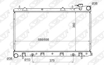 5 849 р. Радиатор двигателя SAT (пластинчатый)  Subaru Forester  SG - Impreza ( GD,  GG)  с доставкой в г. Санкт‑Петербург. Увеличить фотографию 1