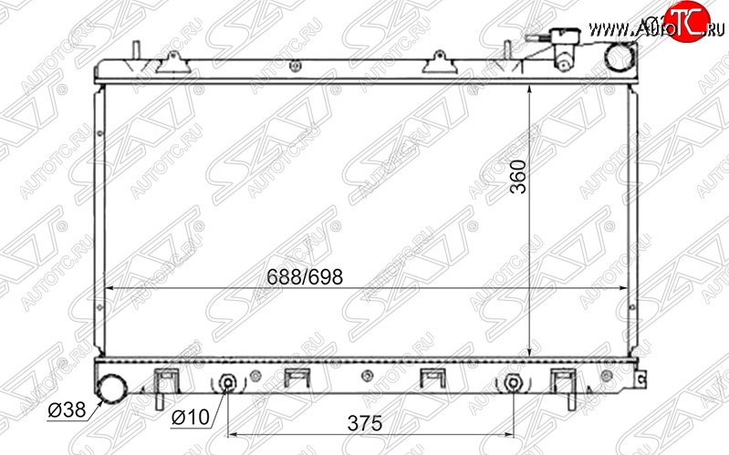 5 849 р. Радиатор двигателя SAT (пластинчатый)  Subaru Forester  SG - Impreza ( GD,  GG)  с доставкой в г. Санкт‑Петербург