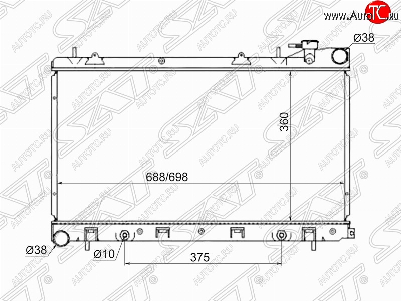 5 199 р. Радиатор двигателя SAT  Subaru Forester  SG - Impreza ( GD,  GG)  с доставкой в г. Санкт‑Петербург