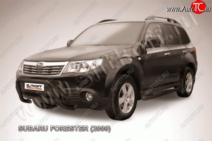 14 299 р. Кенгурятник d57 низкий рама  Subaru Forester  SH (2008-2013) (Цвет: серебристый)  с доставкой в г. Санкт‑Петербург