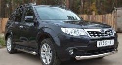 15 999 р. Одинарная защита переднего бампера диаметром 76 мм SLITKOFF Subaru Forester SH (2008-2013)  с доставкой в г. Санкт‑Петербург. Увеличить фотографию 2