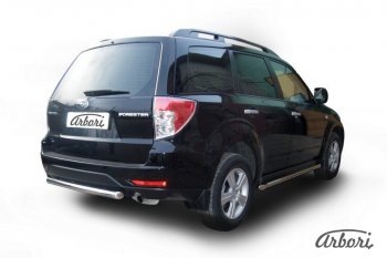 8 999 р. Защита заднего бампера Arbori Subaru Forester SH (2008-2013)  с доставкой в г. Санкт‑Петербург. Увеличить фотографию 2